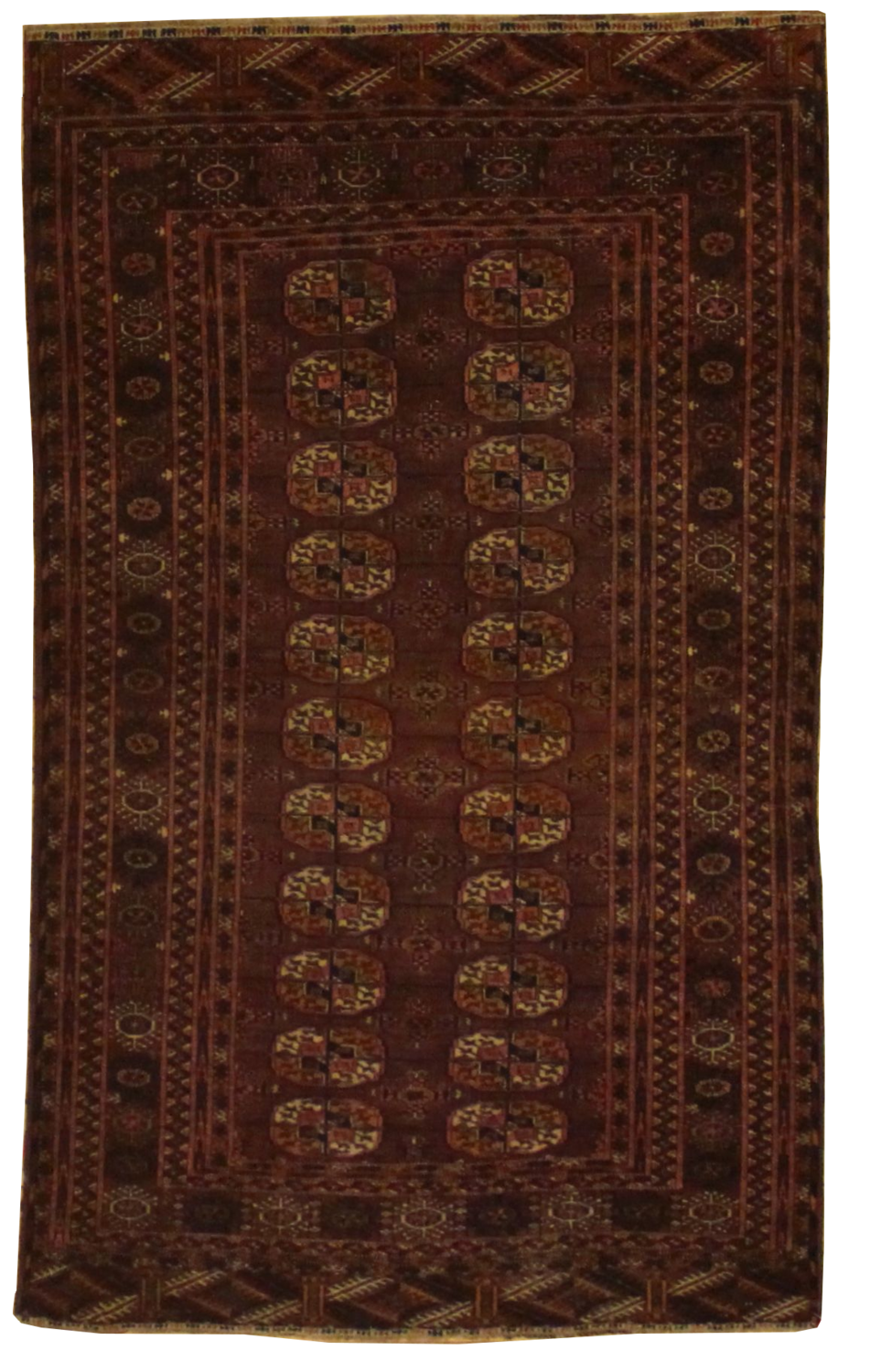 Antique Turkoman Bokhara - 3.9 x 6.4