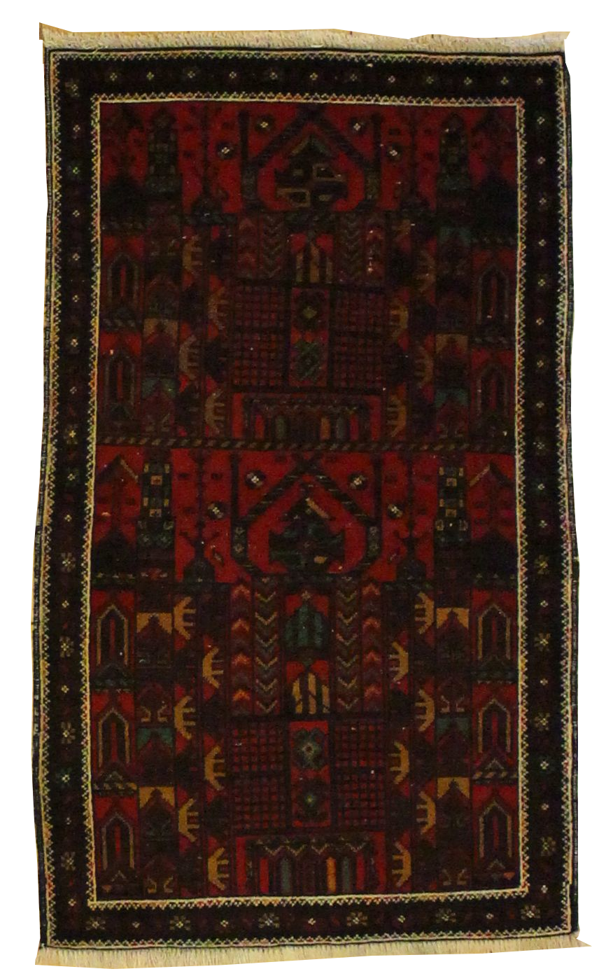 Beluchi Throw Rug - 2.9 x 4.7