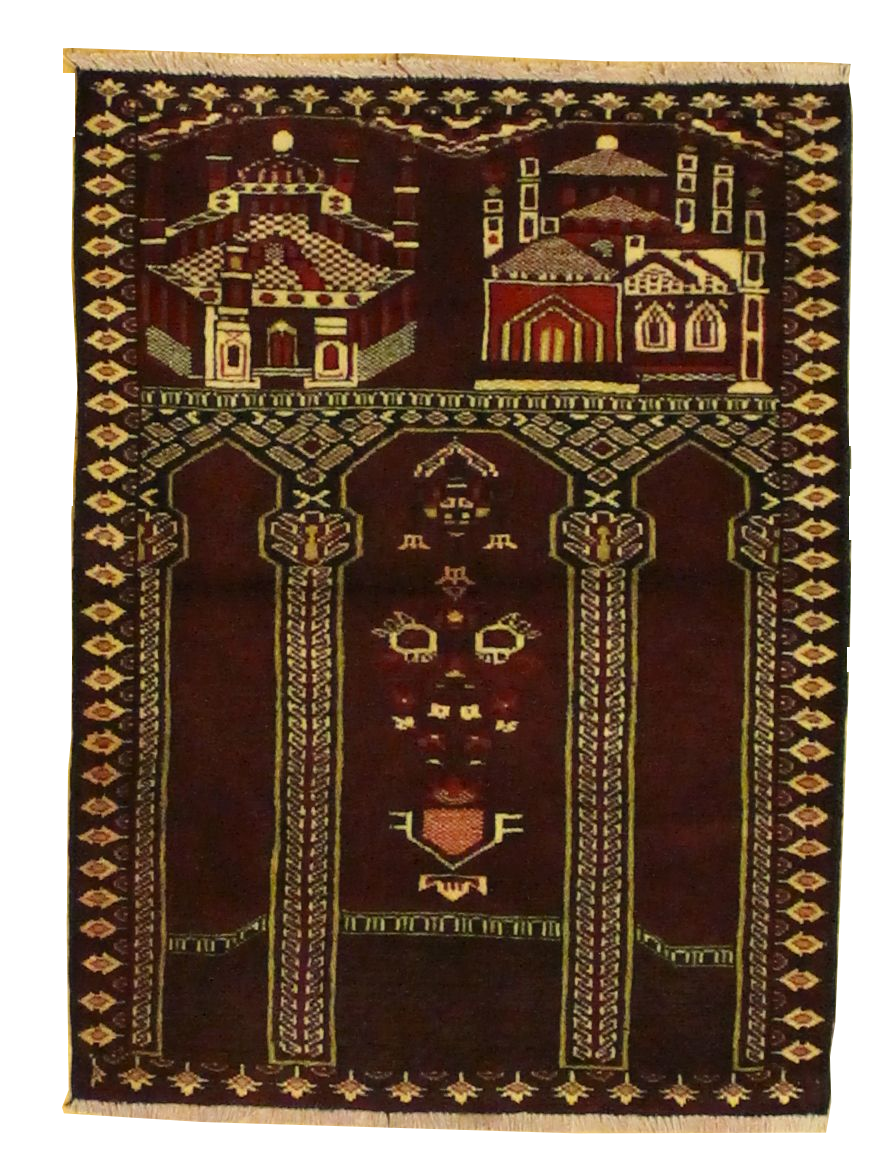 Beluchi Throw Rug - 2.9 x 3.8