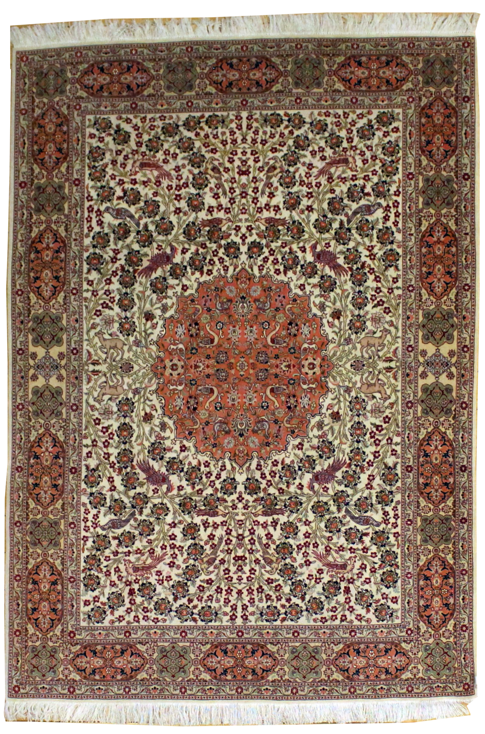 Fine Persian Tabriz Wool /Silk - 5.3 x 7.6