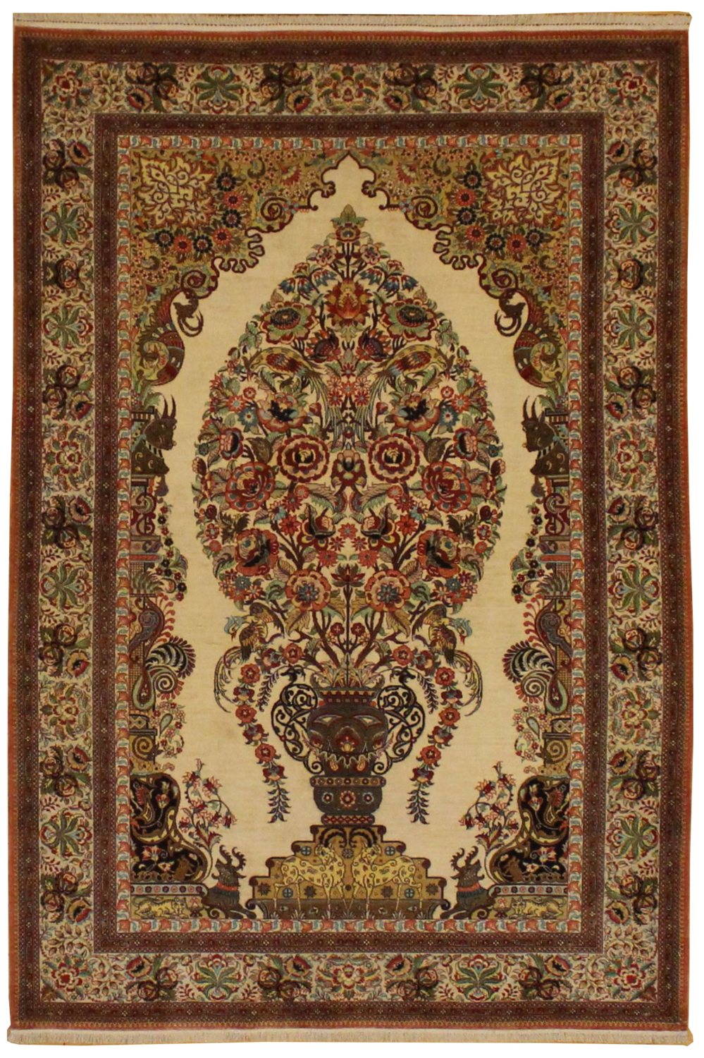 Fine Persian Qum Silk - 4.7 x 6.9