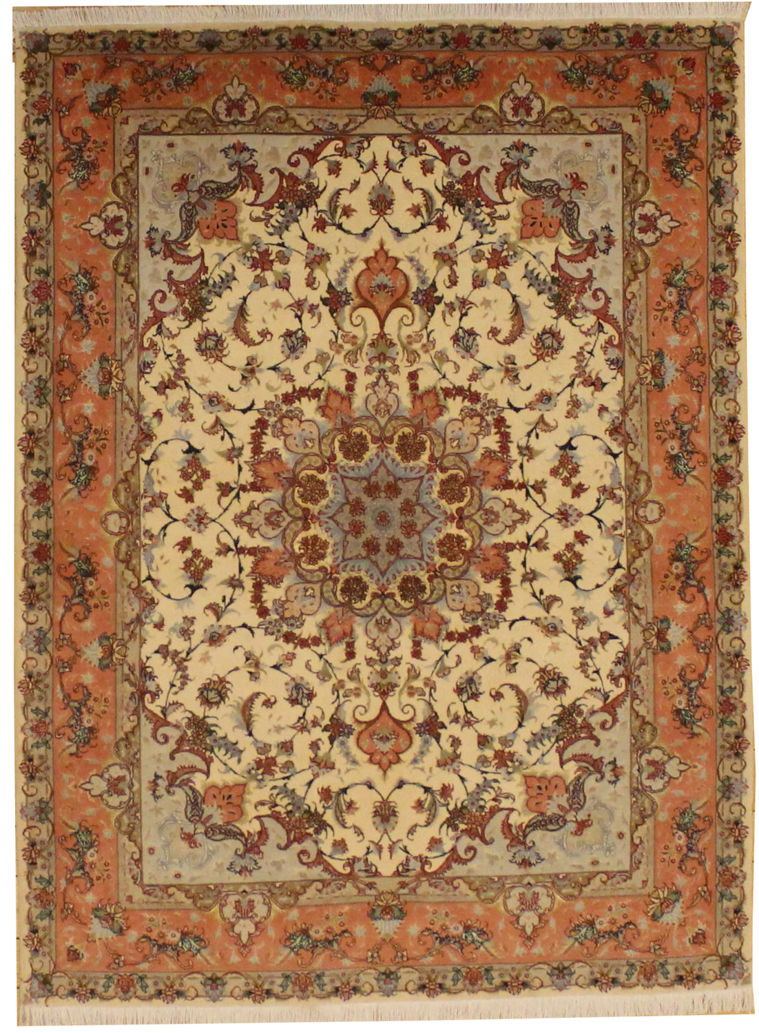 Fine Persian Tabriz w /Silk - 4.11 x 6.6