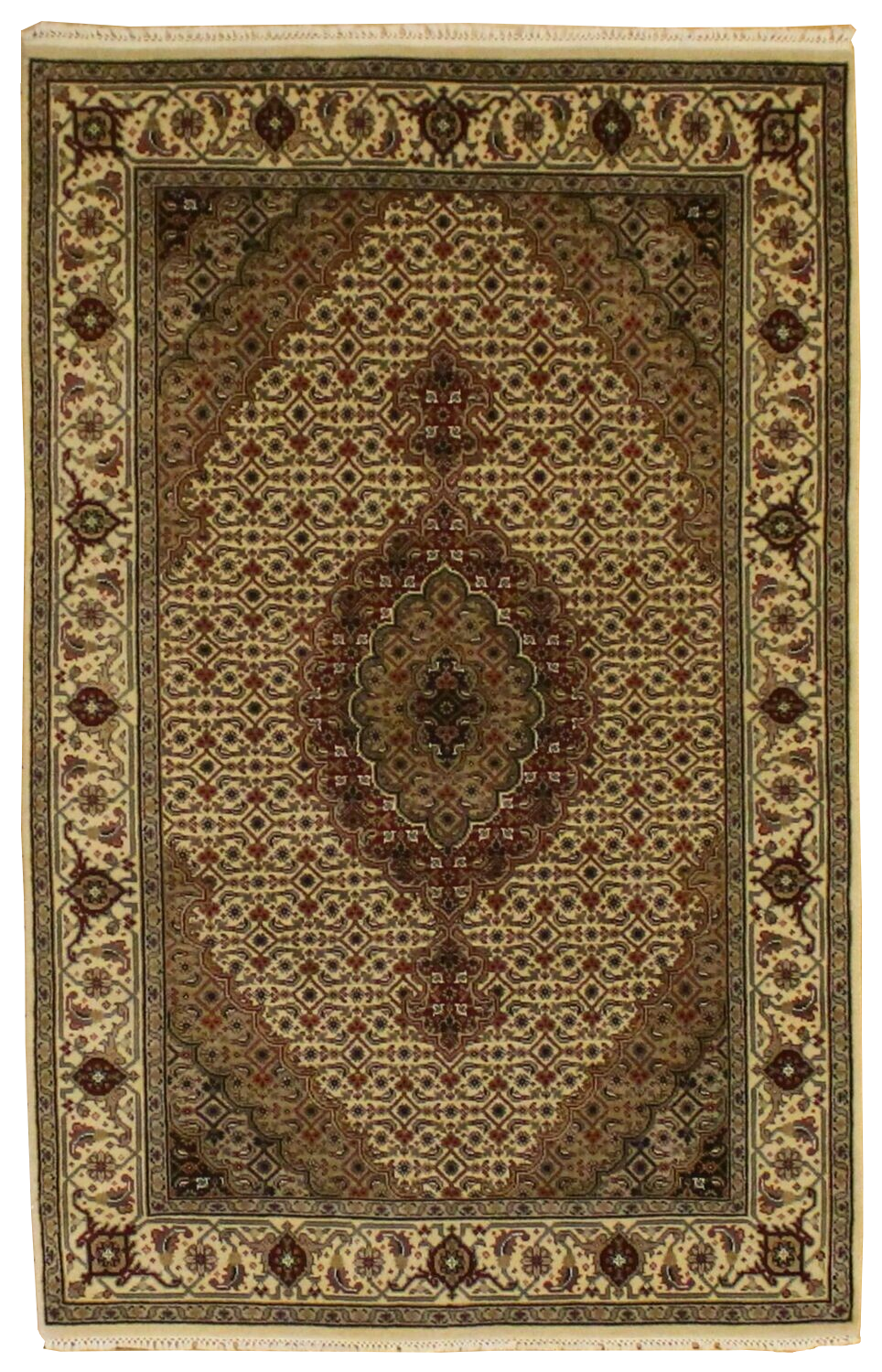 Indian Tabriz - 4&#39; 0&quot; x 6&#39; 2&quot;