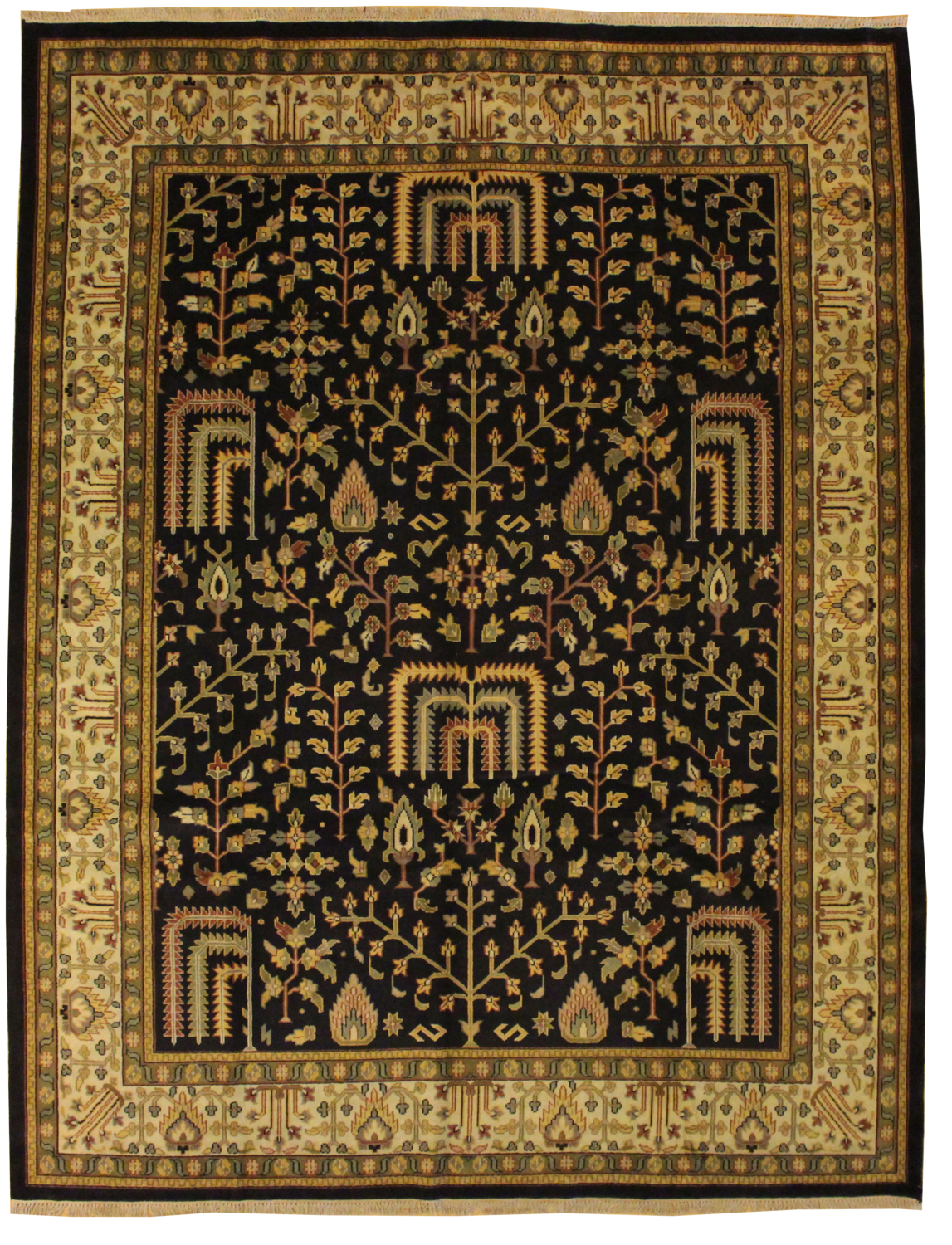Indian Sarouk Design - 9.1 x 11.10