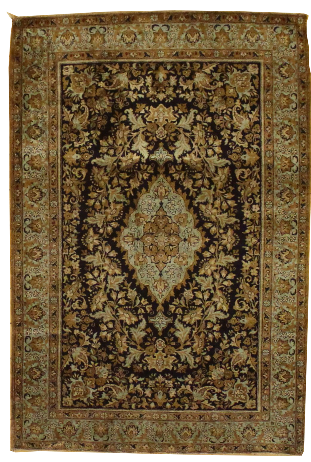Indian Silk (Persian Kashan Design) - 3.7 x 5.4