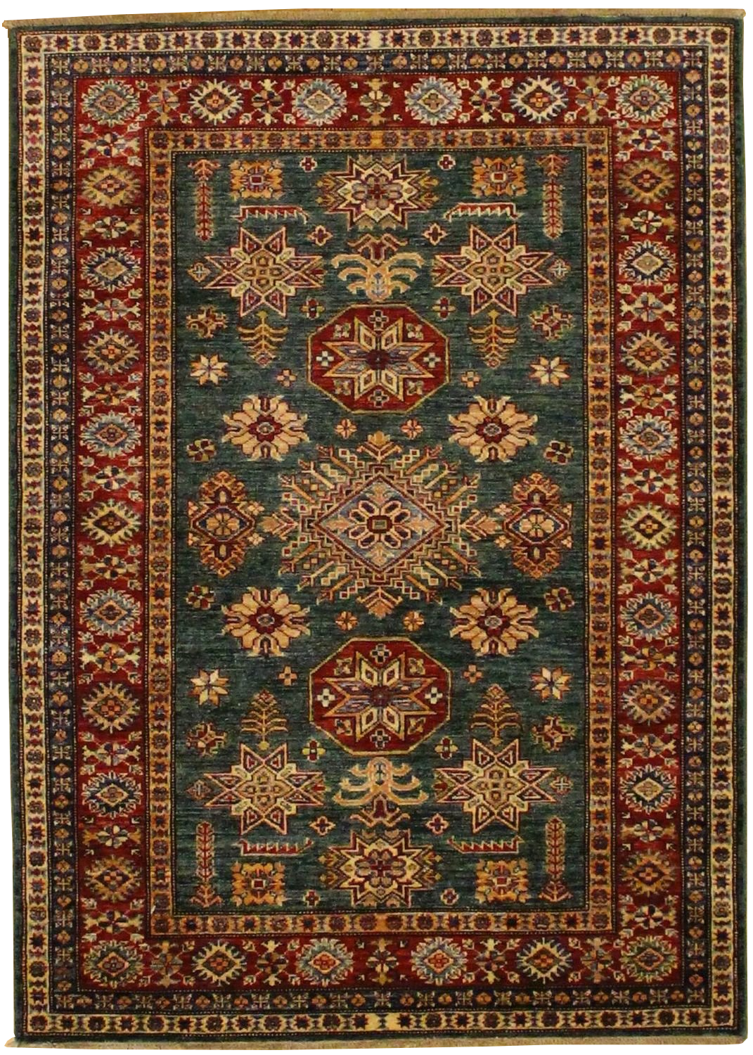 Kazak - 4&#39; 2&quot; x 5&#39; 10&quot;