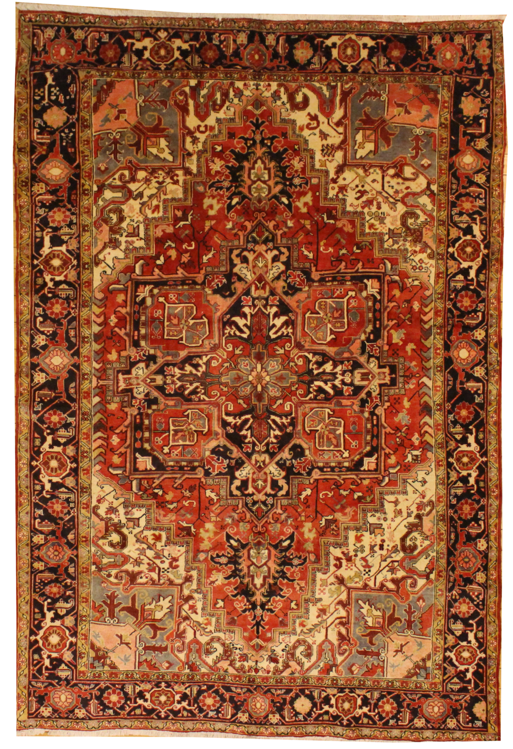 Persian Heriz Iran - 7.9 x 11.6