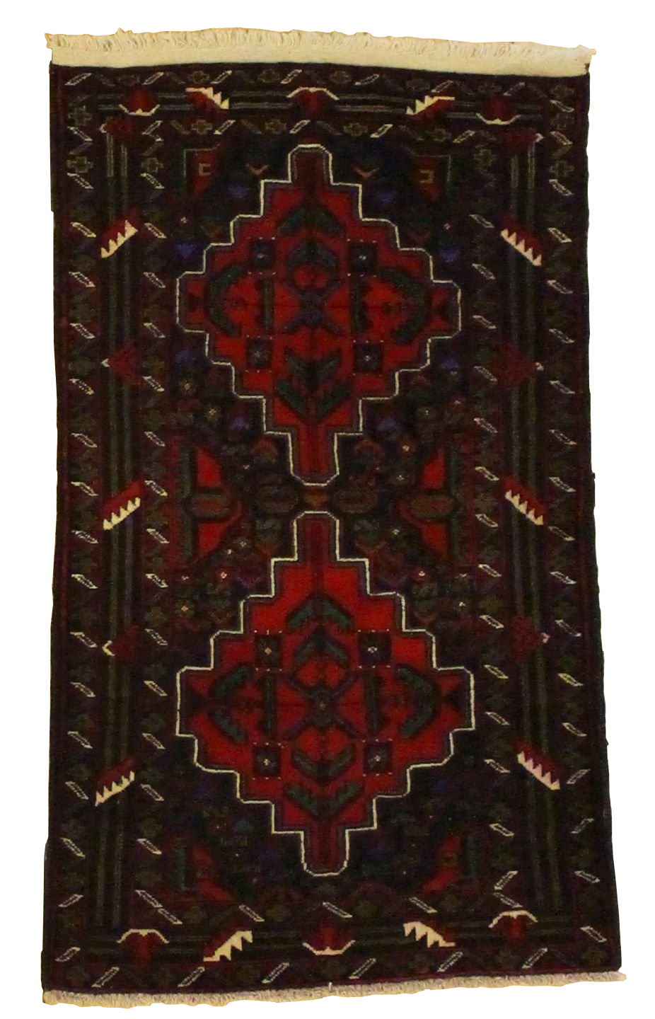 Beluchi Throw Rug - 2&#39; 11&quot; x 4&#39; 9&quot;