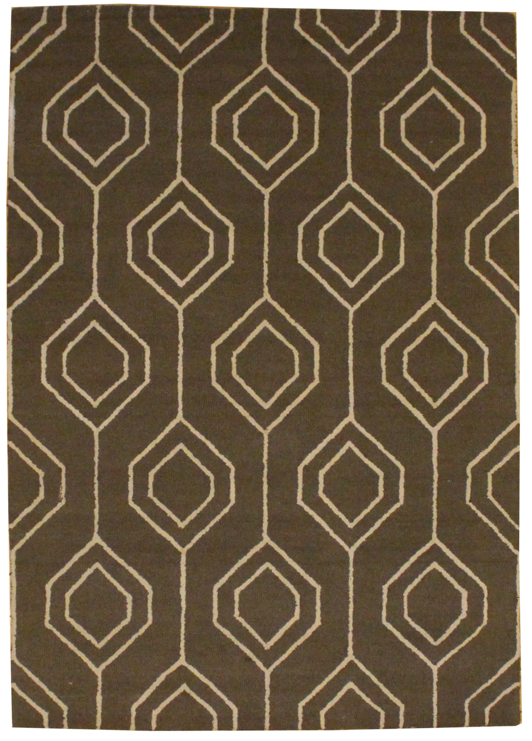 Tufted Diamonds – Graphite / Ivory - 5.0 x 7.6