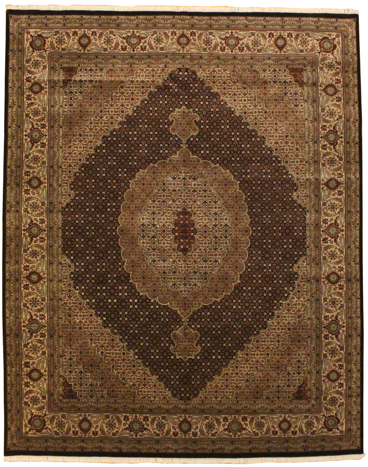 Indo Tabriz – Black - 7.11 x 9.11