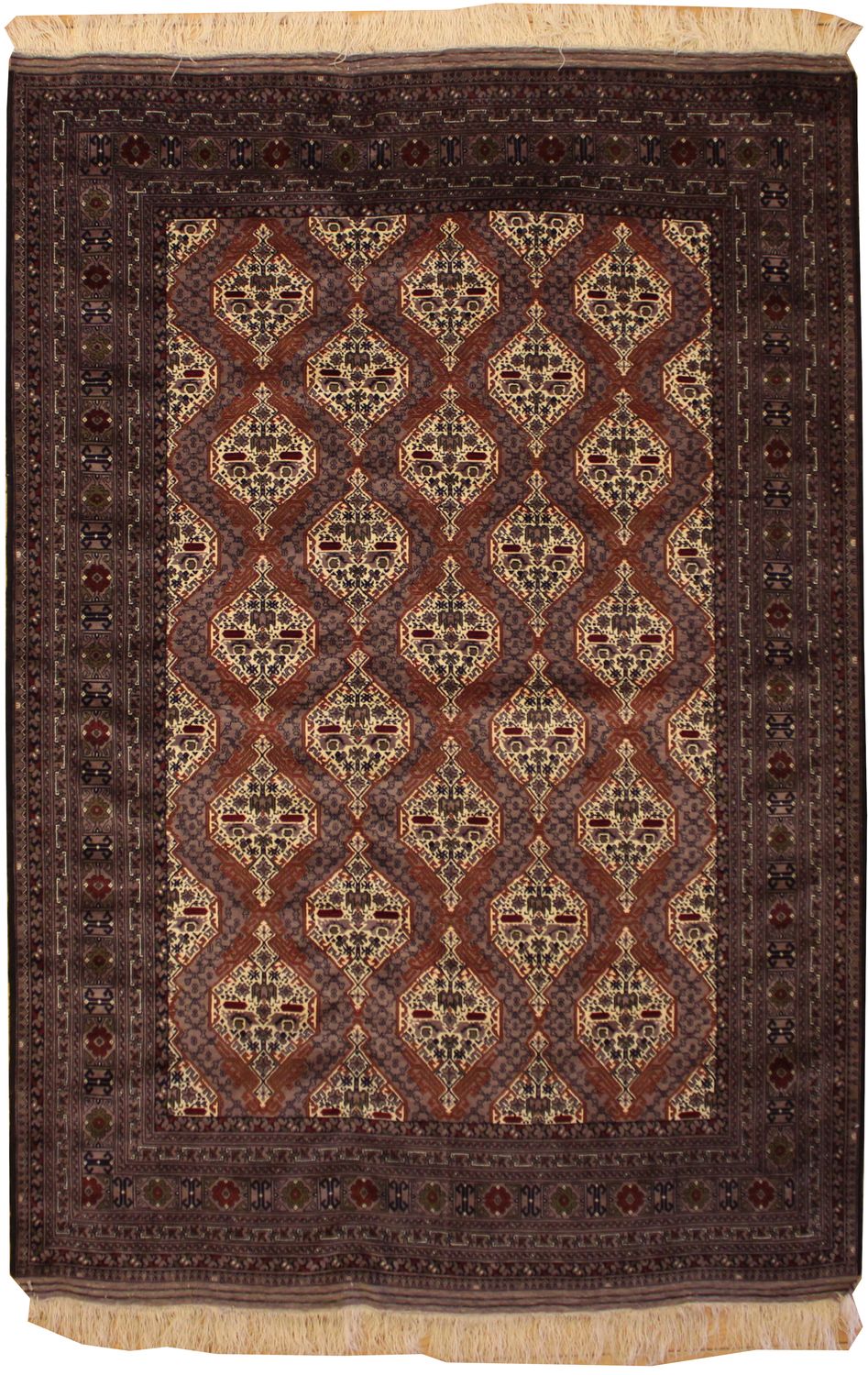 Afghani Wool and Silk Kafkaz - 6.7 x 9.6