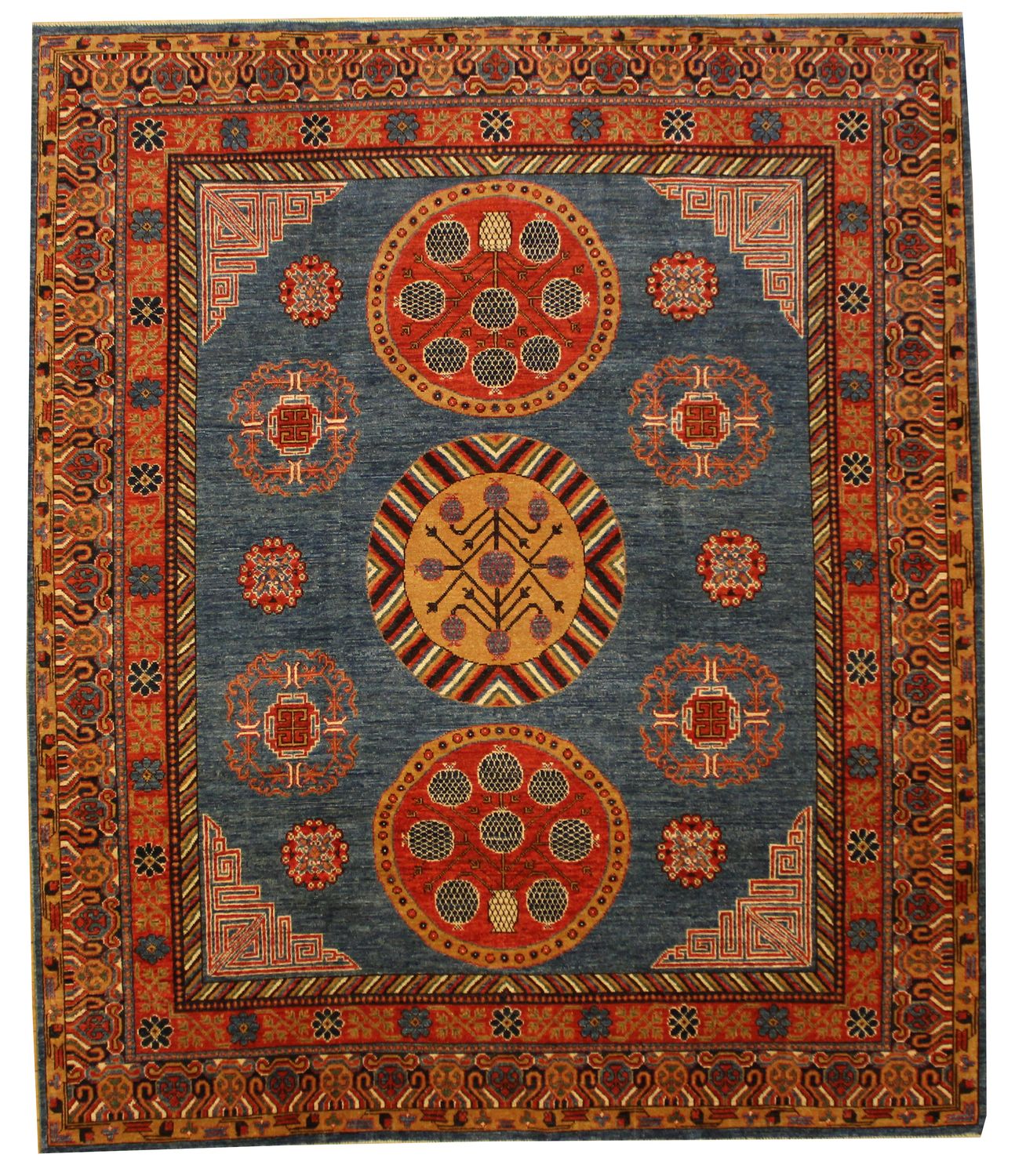 Chobi - Ghotan - Blue - 8.1 x 9.6