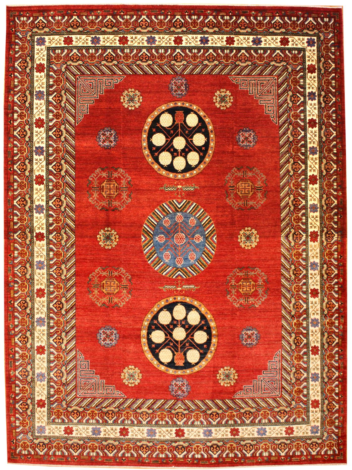 Chobi - Ghotan - Red - 9.7 x 13.1