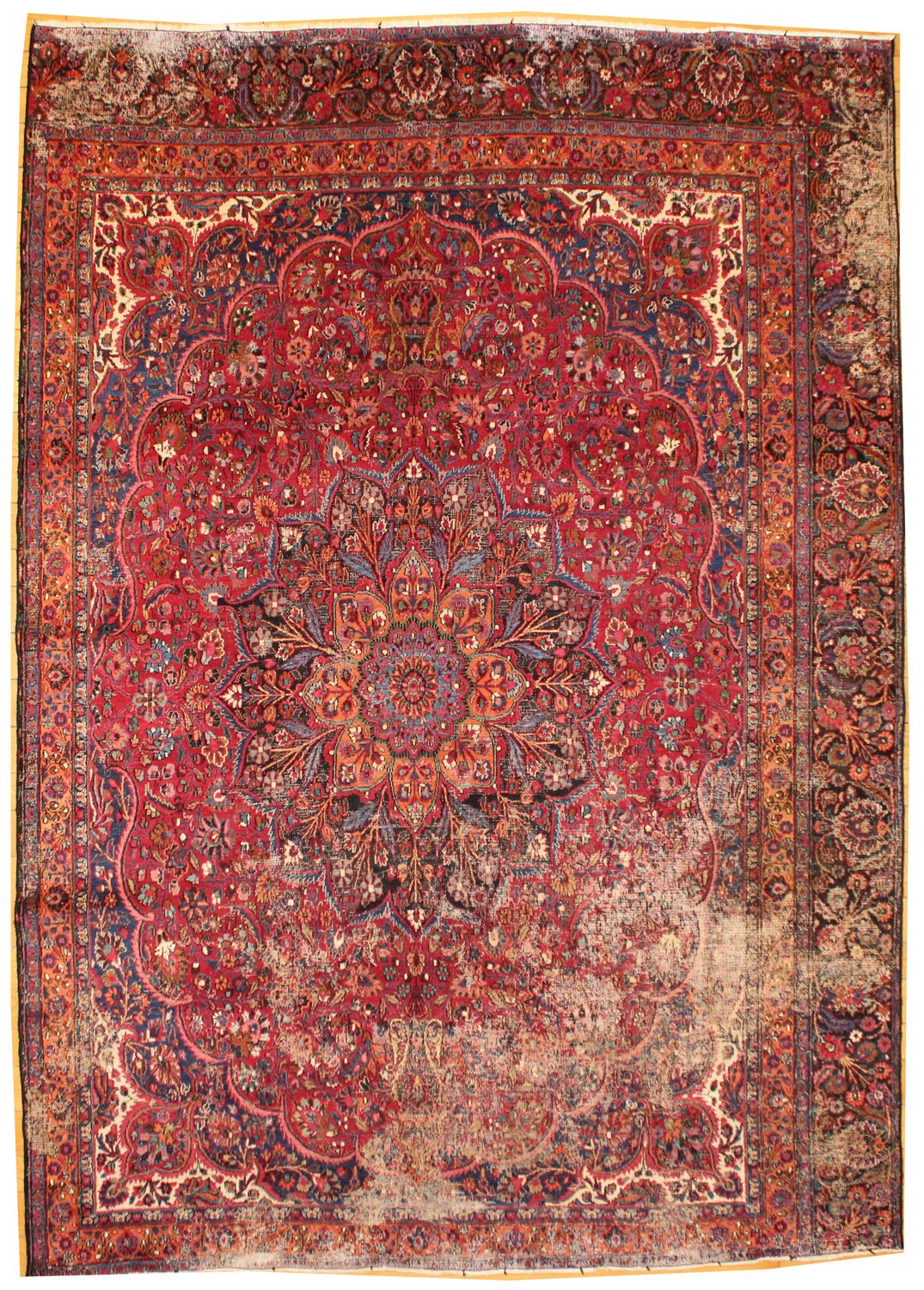 USED - Persian Meshed - Heavily Moth Damaged - 8.1 x 11.3