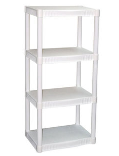 4 Tier Heavy Duty Plastic Shelves