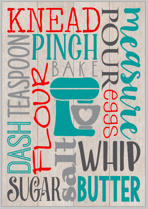 Kitchen Words Subway Art