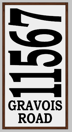 Framed Address Sign