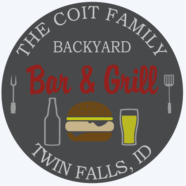 Round Personalized Backyard BBQ