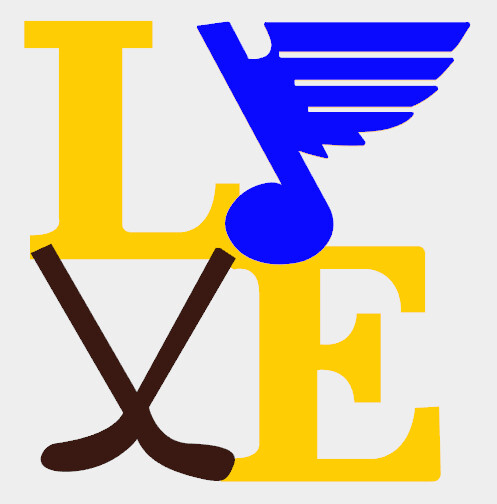 Blues LOVE Wood Door Hanger