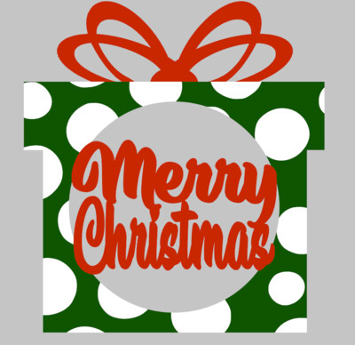 Merry Christmas Present Door Hanger