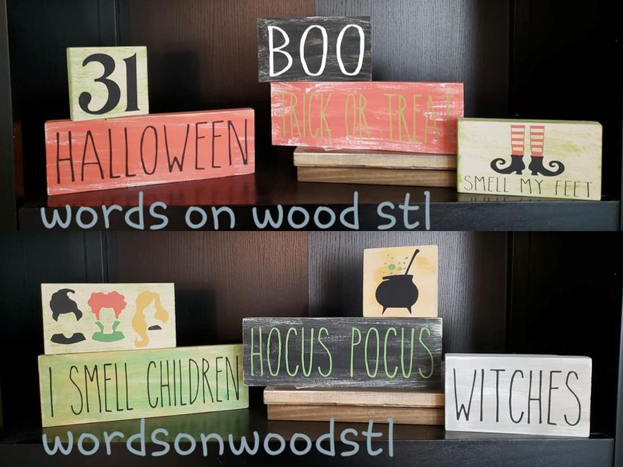 Halloween 5 piece Block Set