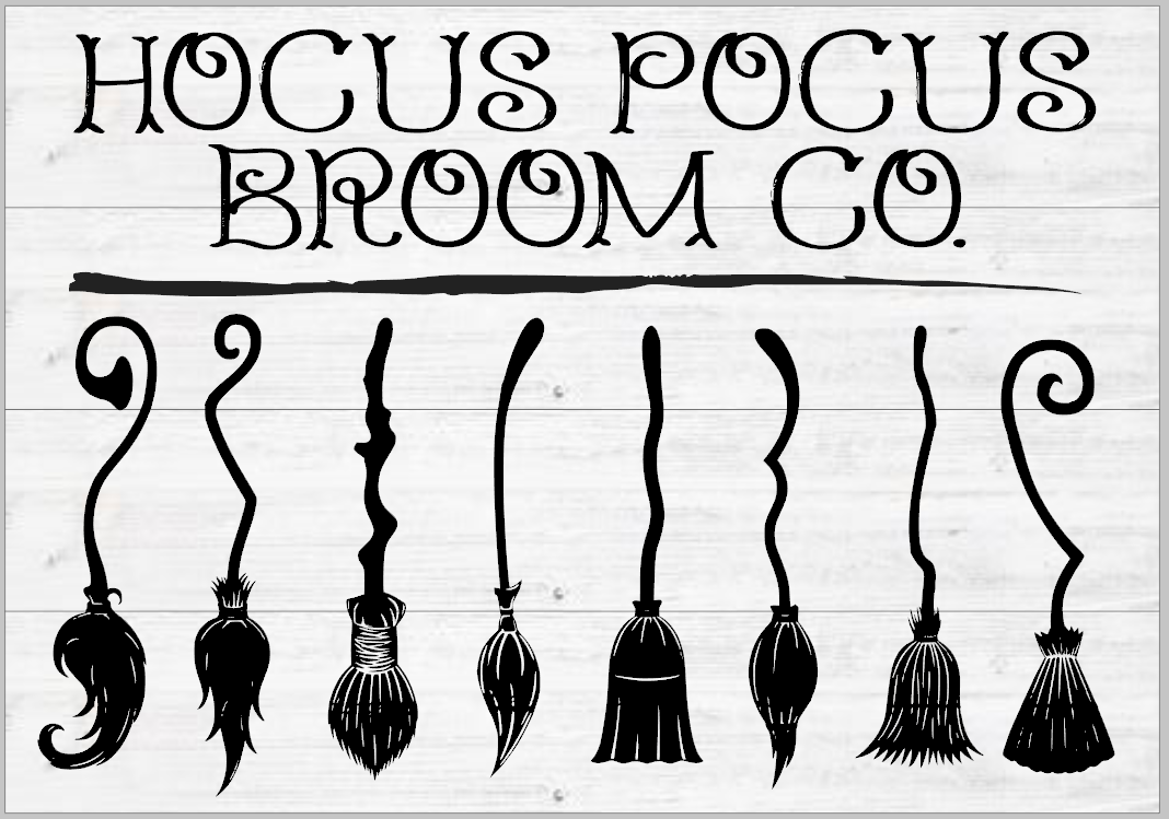 Hocus Pocus Broom Co with 3D Brooms