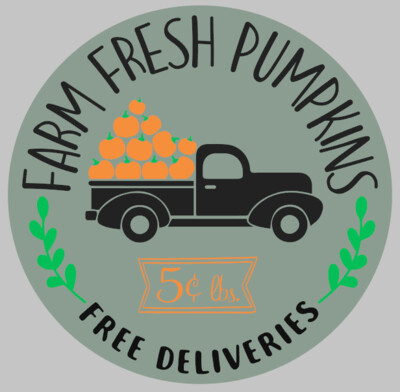 Farm Fresh Pumpkins Round with 3D Option