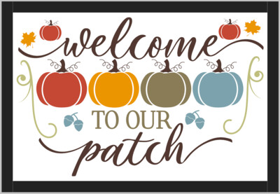 Fall Welcome to Our Patch with Pumpkins (framed)