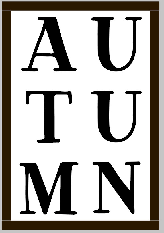 Autumn Subway Word (framed)