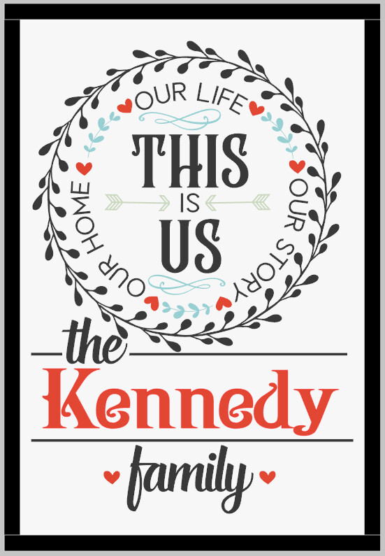 This is Us Personalized family Name (framed)