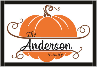 Pumpkin Personalized Family (framed)