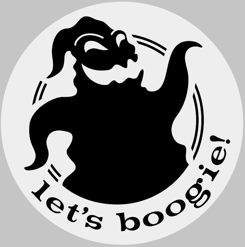 Let&#39;s Boogie Nightmare before Christmas Round Wood Sign