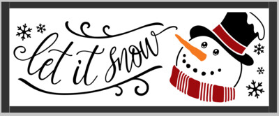 Let it Snow Snowman (framed)