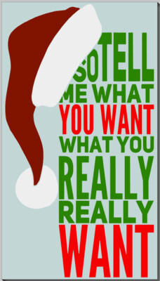 Tell me What you Want Christmas Santa