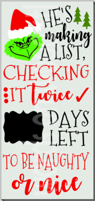 Grinch Making a List Christmas Countdown