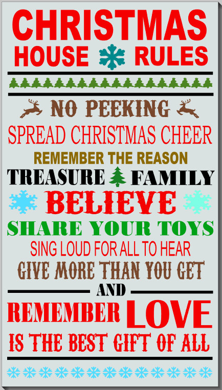 Christmas House Rules