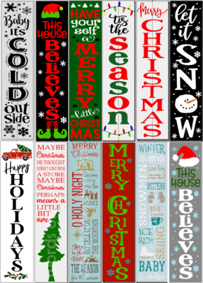 Christmas / Winter Porch Signs