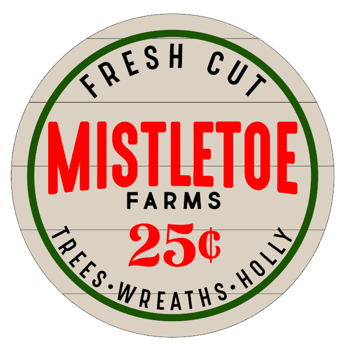 Round Mistletoe Farms with Shiplap look