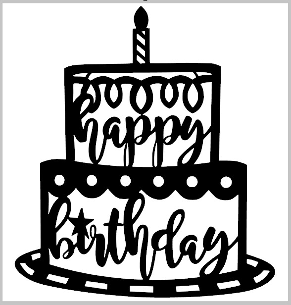 Happy Birthday Cake Door Hanger