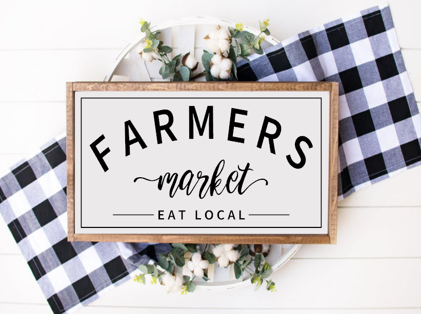 Farmers Market - Eat Local (framed)