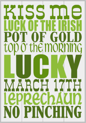 St. Patrick's Day Word Art