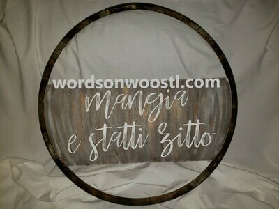 Authentic Wine Barrel Ring Sign - August 16th at 1pm Authentic Wine Barrel Ring Sign - August 16th at 1pm