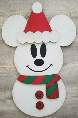 Snowman Mouse Inspired Door Hanger