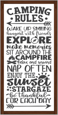 Camping Rules - Framed