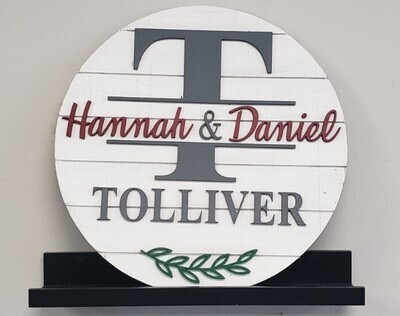 Personalized Names - Shiplap look with 3D words