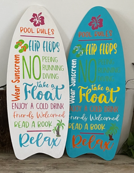 Pool Rules Surfboard