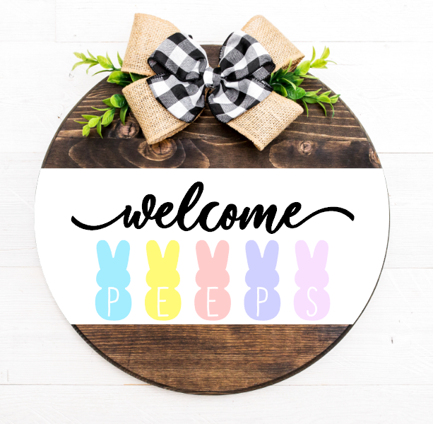 Welcome Peeps 3D Round