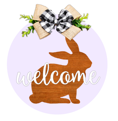 Bunny with 3D welcome Round