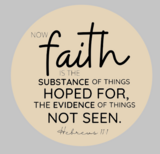 Hebrews 11:1, Now Faith is the Substance for Hope, Round