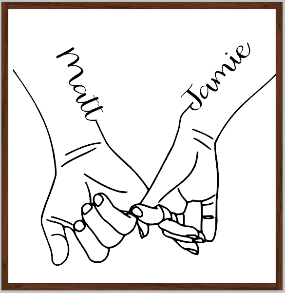 Pinky Swear Personalized framed